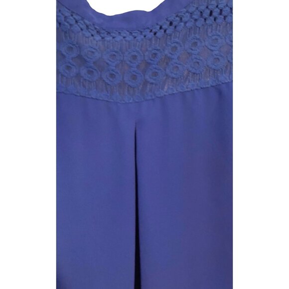 Cato Women’s Long Line Blouse M Blue Pullover Tunic Top Office Lagenlook Vibrant - Picture 13 of 13